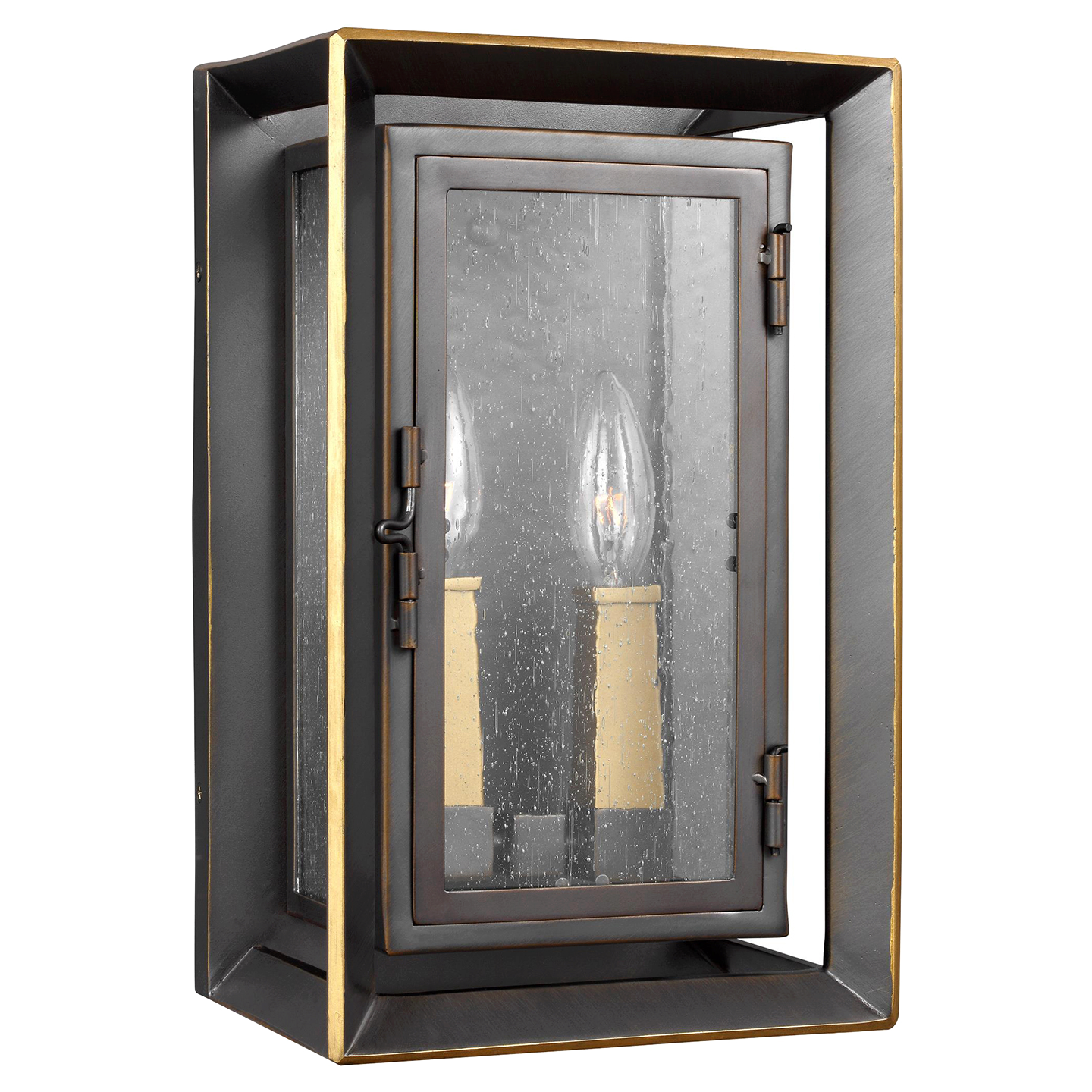 Urbandale Medium Lantern Antique Bronze / Painted Burnished Brass