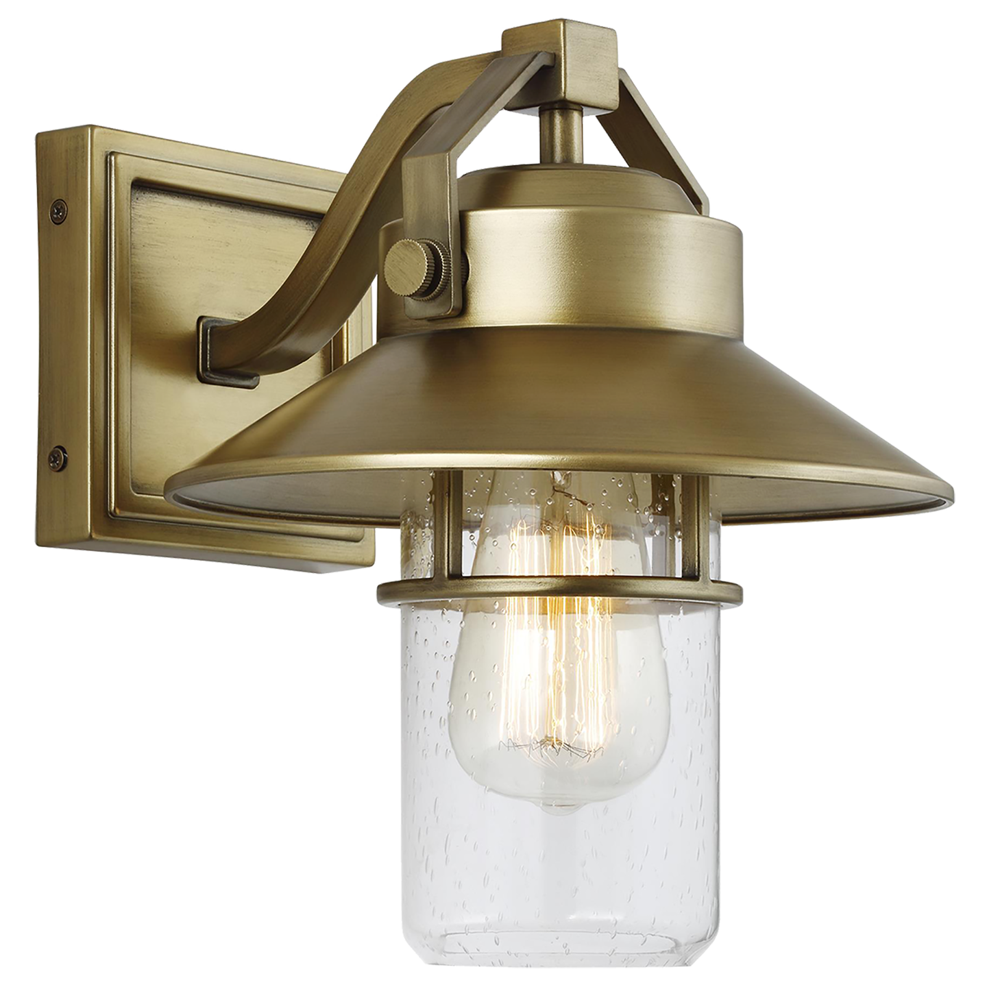 Boynton Small Lantern Painted Distressed Brass