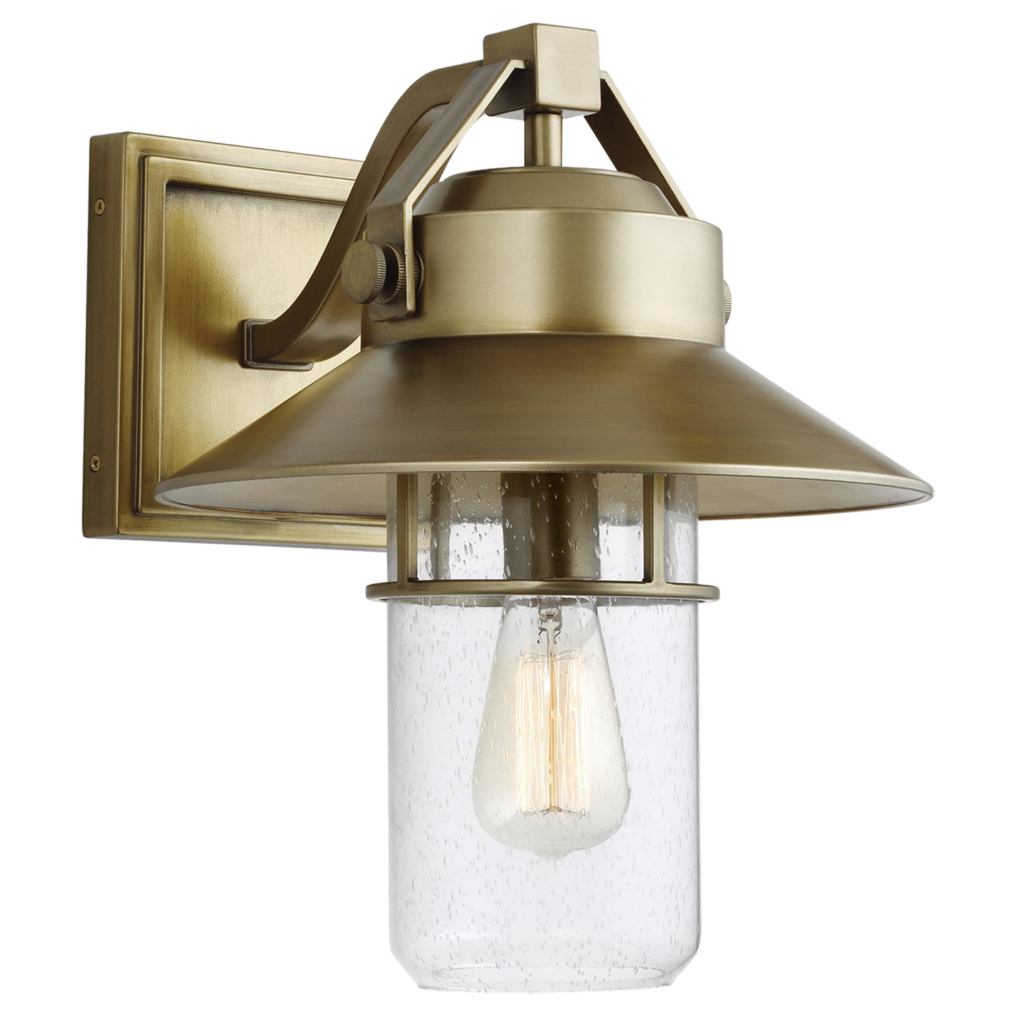 Boynton Large Lantern Painted Distressed Brass