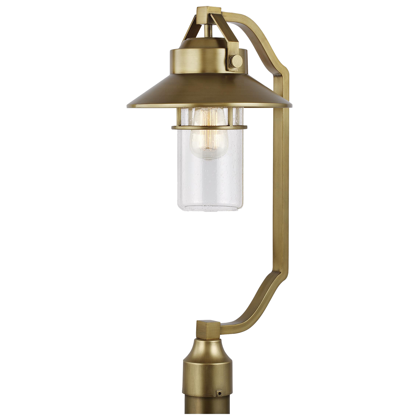 Boynton Large Post Lantern Painted Distressed Brass