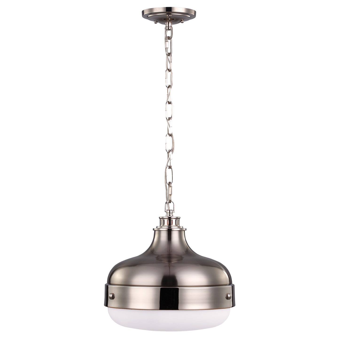 Cadence Pendant Polished Nickel / Brushed Steel