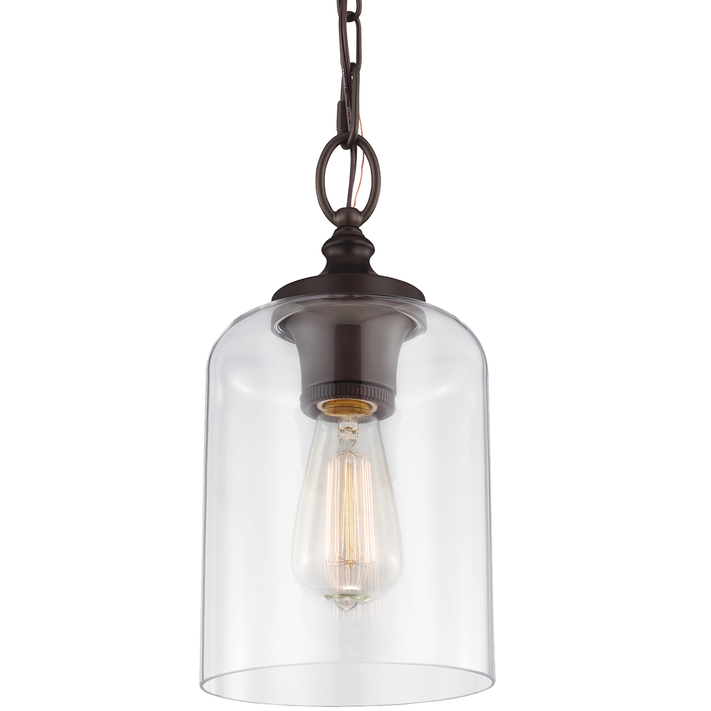 Hounslow Clear Glass Mini Pendant Oil Rubbed Bronze