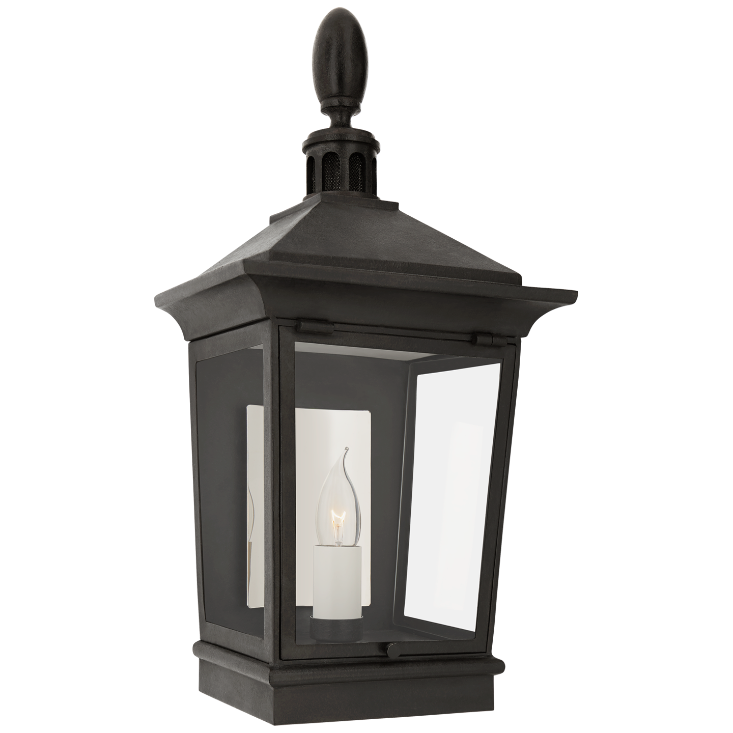 Rosedale Classic Petite 3/4 Wall Lantern in French Rust with Clear Glass