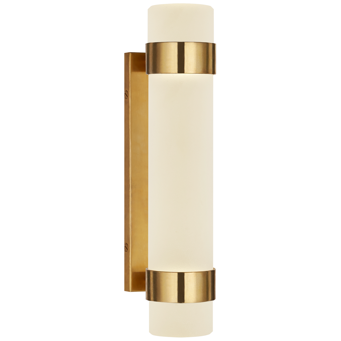 Barton Small Bath Sconce in Natural Brass with Etched Crystal