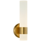Barton Single Arm Sconce in Natural Brass with Etched Crystal