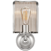 Rivington Shield Sconce in Polished Nickel with Ribbed Mirror