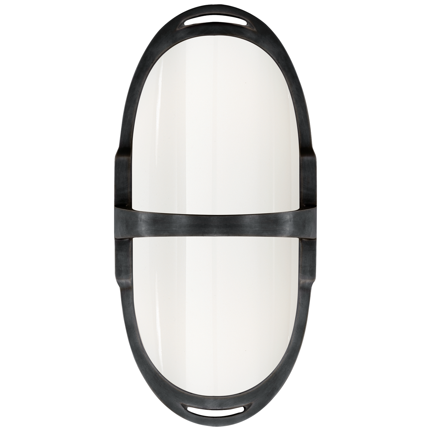 Westbury Double Sconce in Bronze with White Glass