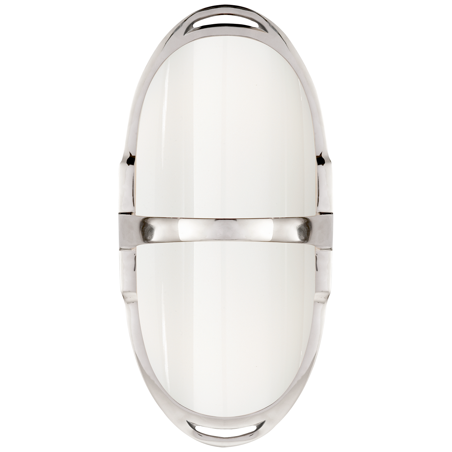 Westbury Double Sconce in Polished Nickel with White Glass