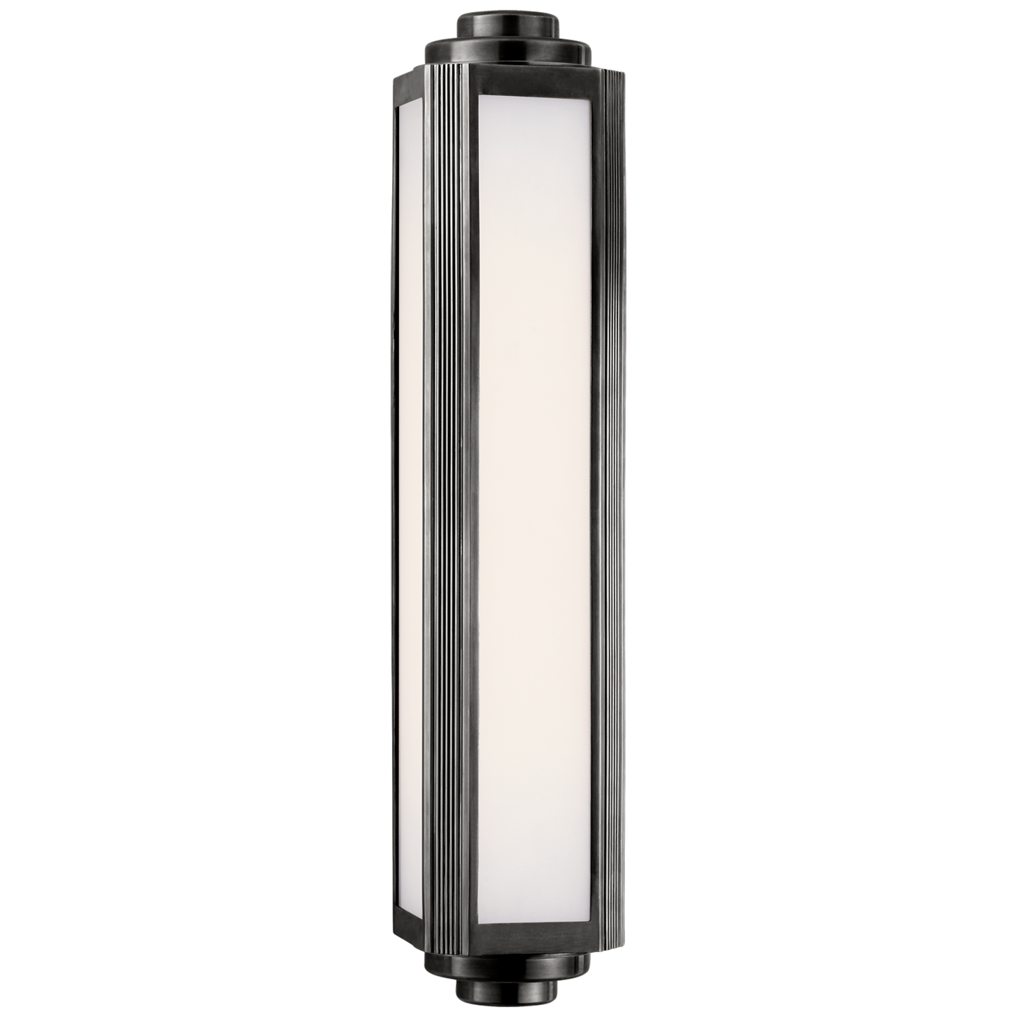 Keating Medium Sconce in Bronze with White Glass