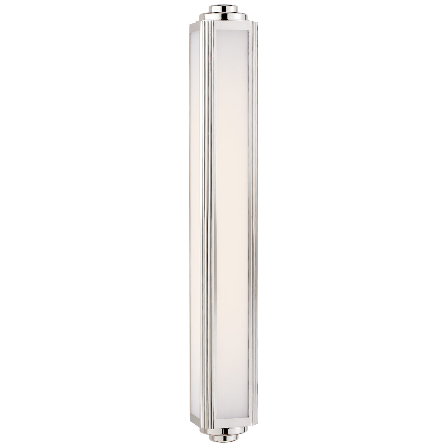 Keating Large Sconce in Polished Nickel with White Glass