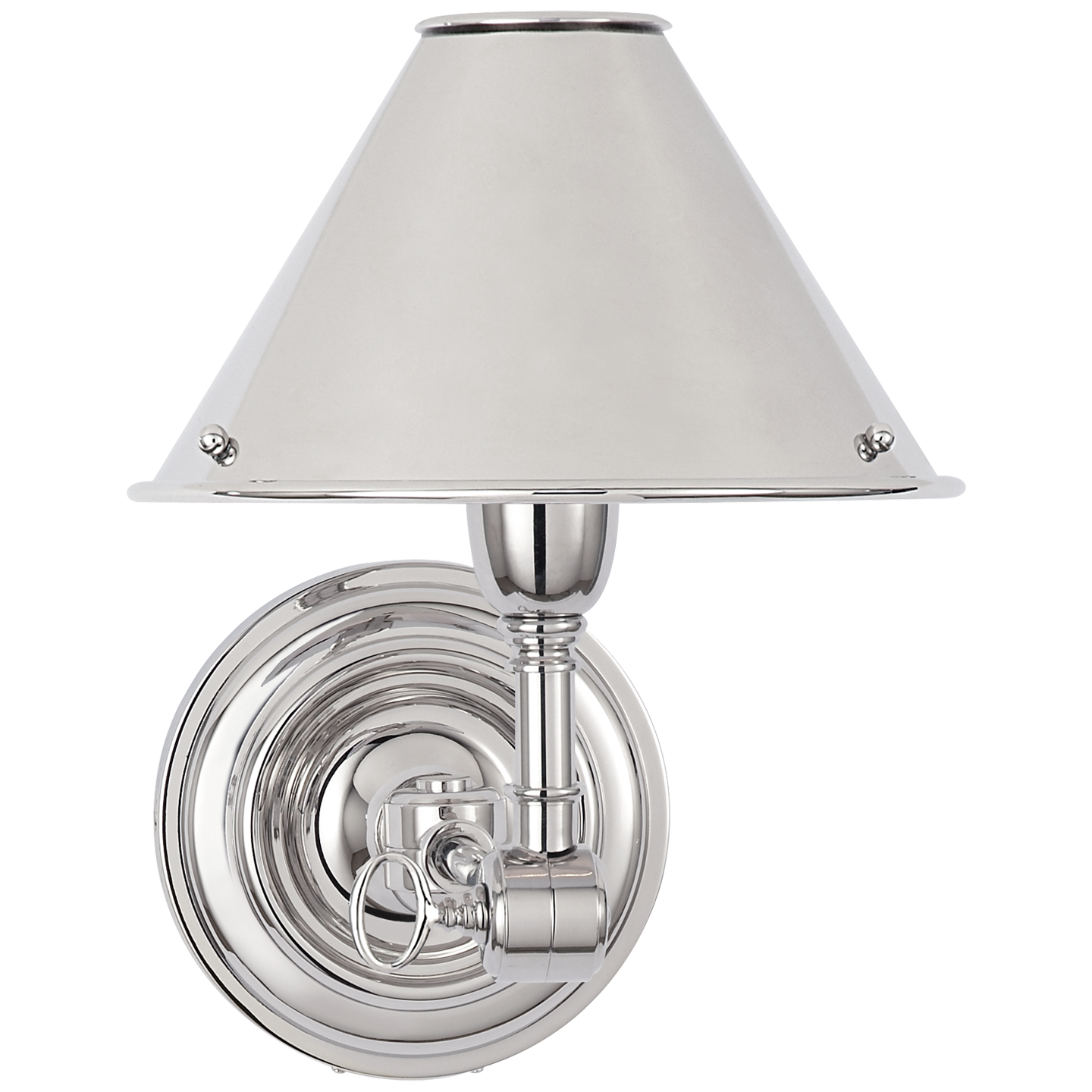 Anette Single Sconce in Polished Nickel