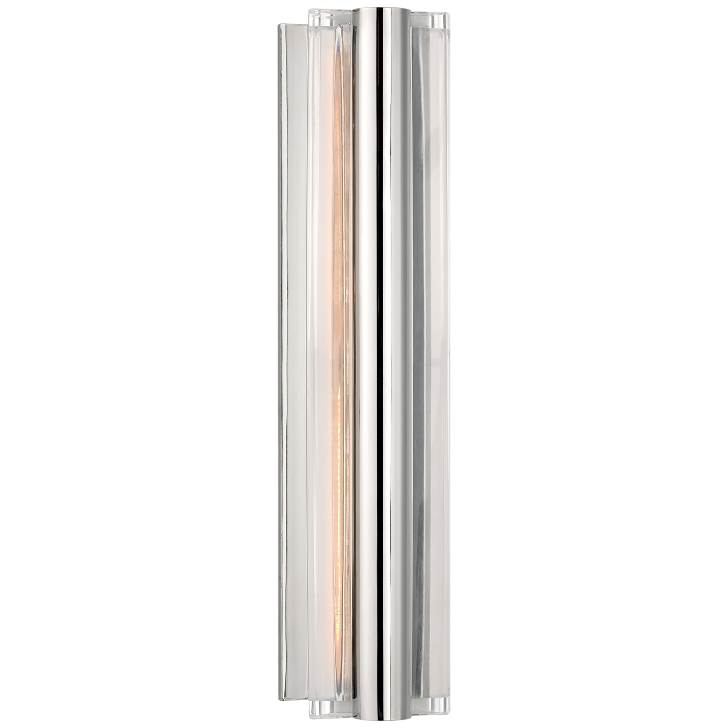 Daley Medium Linear Sconce in Polished Nickel with Crystal