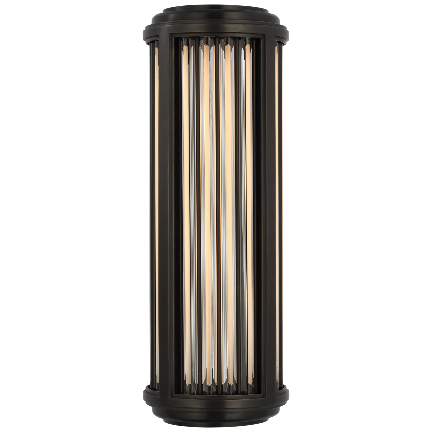 Perren Small Wall Sconce in Bronze and Glass Rods