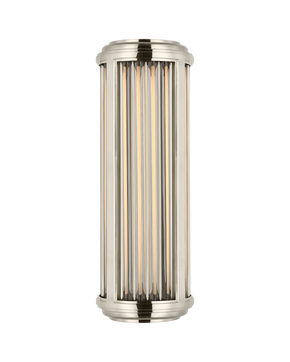 Perren Small Wall Sconce in Polished Nickel and Glass Rods