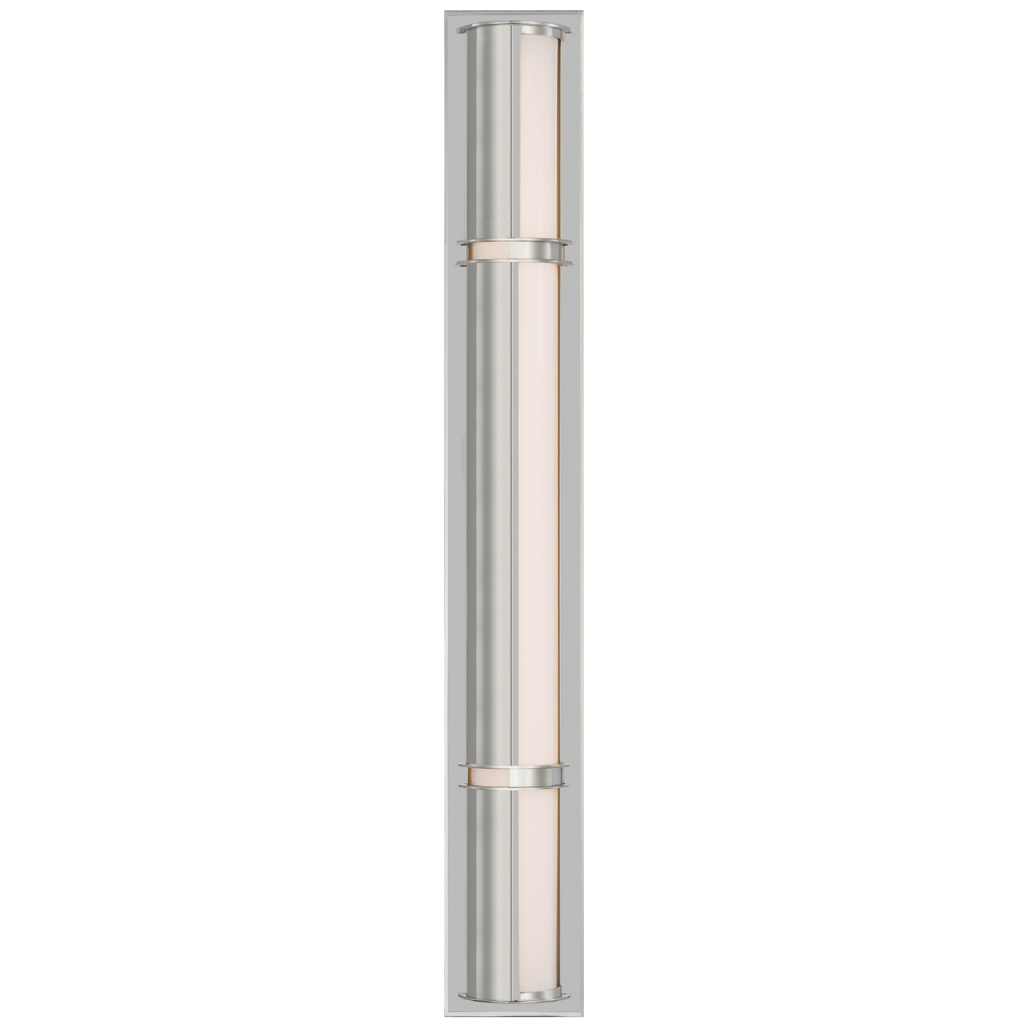 Strever 32" Shielded Bath Light in Polished Nickel with White Glass