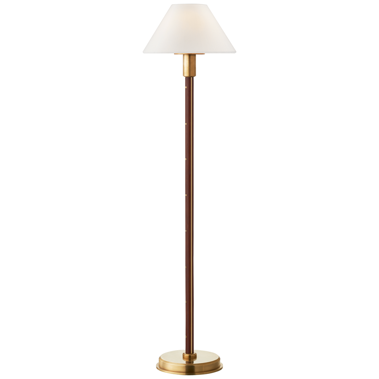 Radford Buffet Lamp in Natural Brass and Natural Rift Oak with Linen Shade