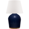 Halifax Small Table Lamp in Blue Ceramic with White Paper Shade