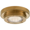 Grant 4.5" Solitaire Flush Mount in Natural Brass