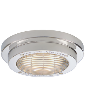 Grant 6.25" Solitaire Flush Mount in Polished Nickel