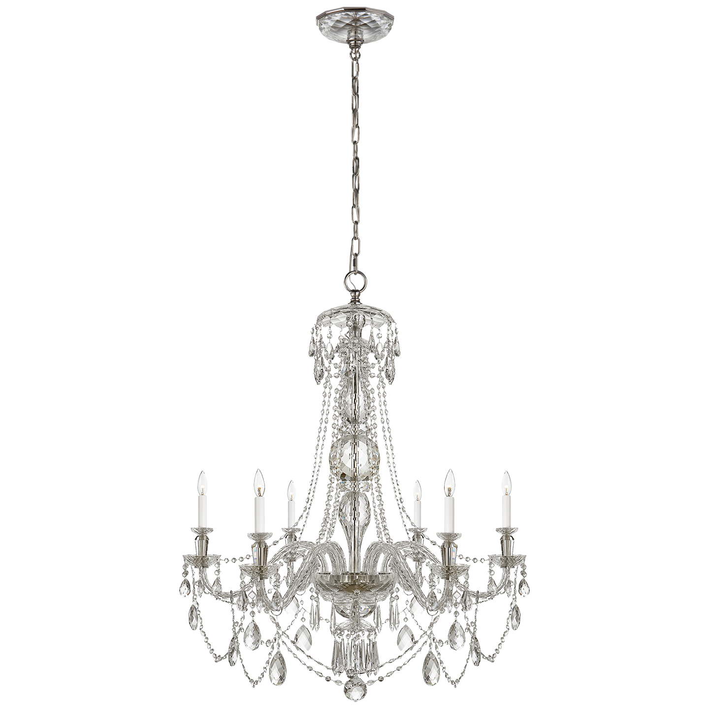 Daniela Wide Chandelier in Crystal