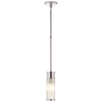 Allen Mini Pendant in Polished Nickel and Glass Rods