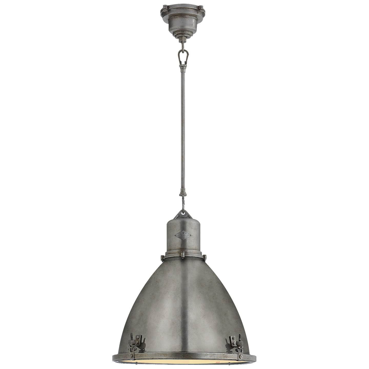 Fulton Medium Pendant in Industrial Steel