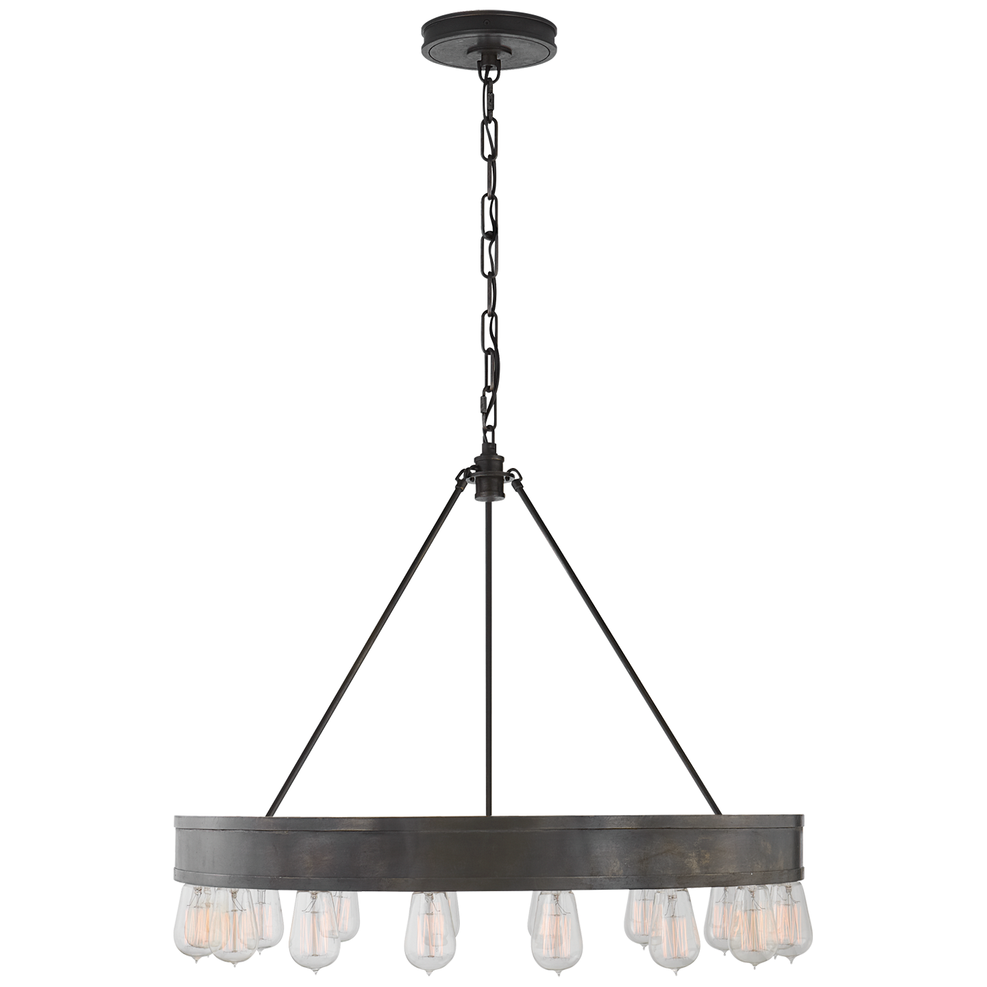 Roark 30" Modular Chandelier in Aged Iron