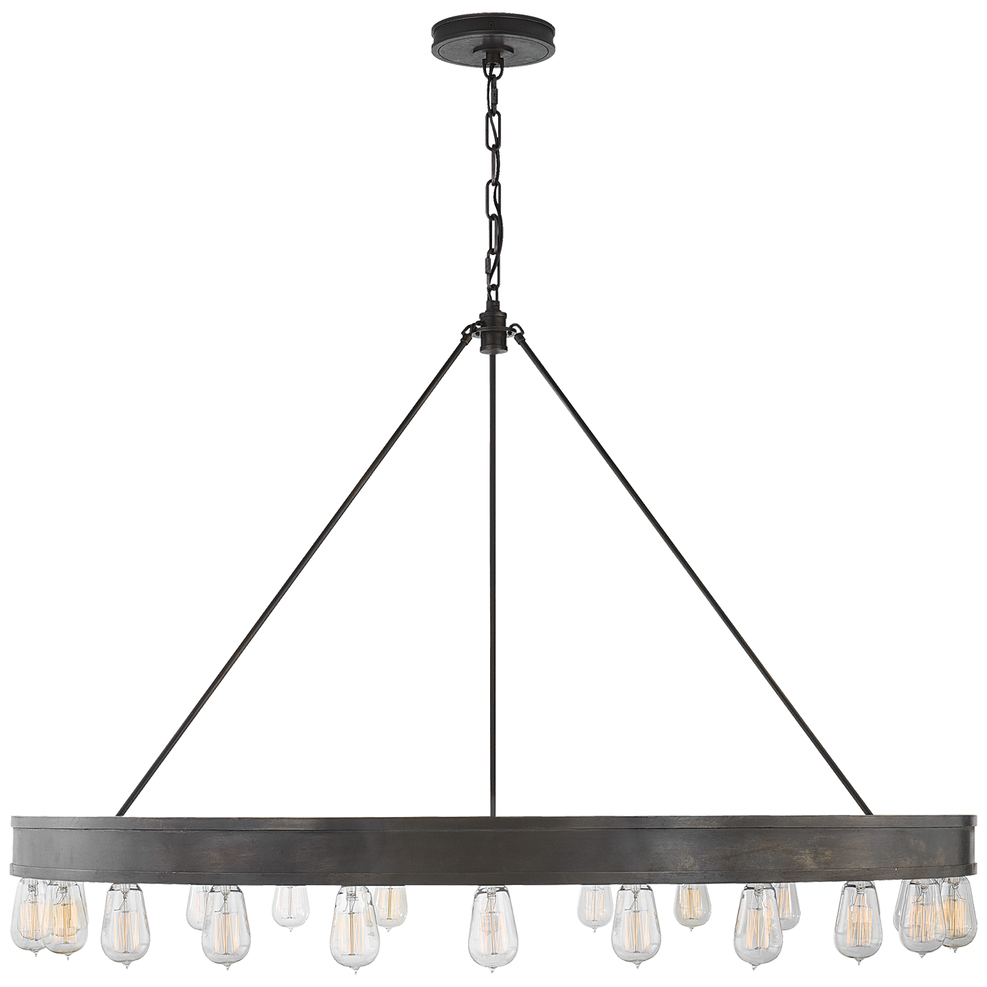 Roark 50" Modular Chandelier in Aged Iron