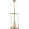 Modern Large Lantern in Natural Brass