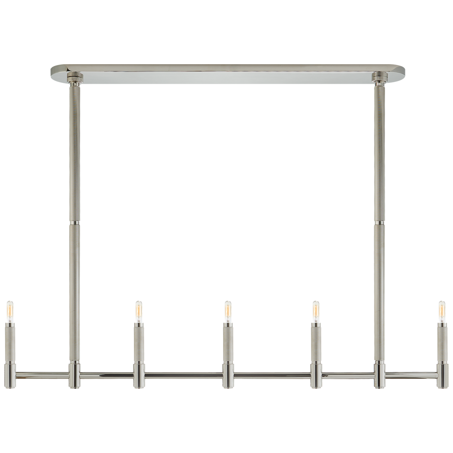 Barrett Large Knurled Linear Chandelier EURL5226 Visual Comfort