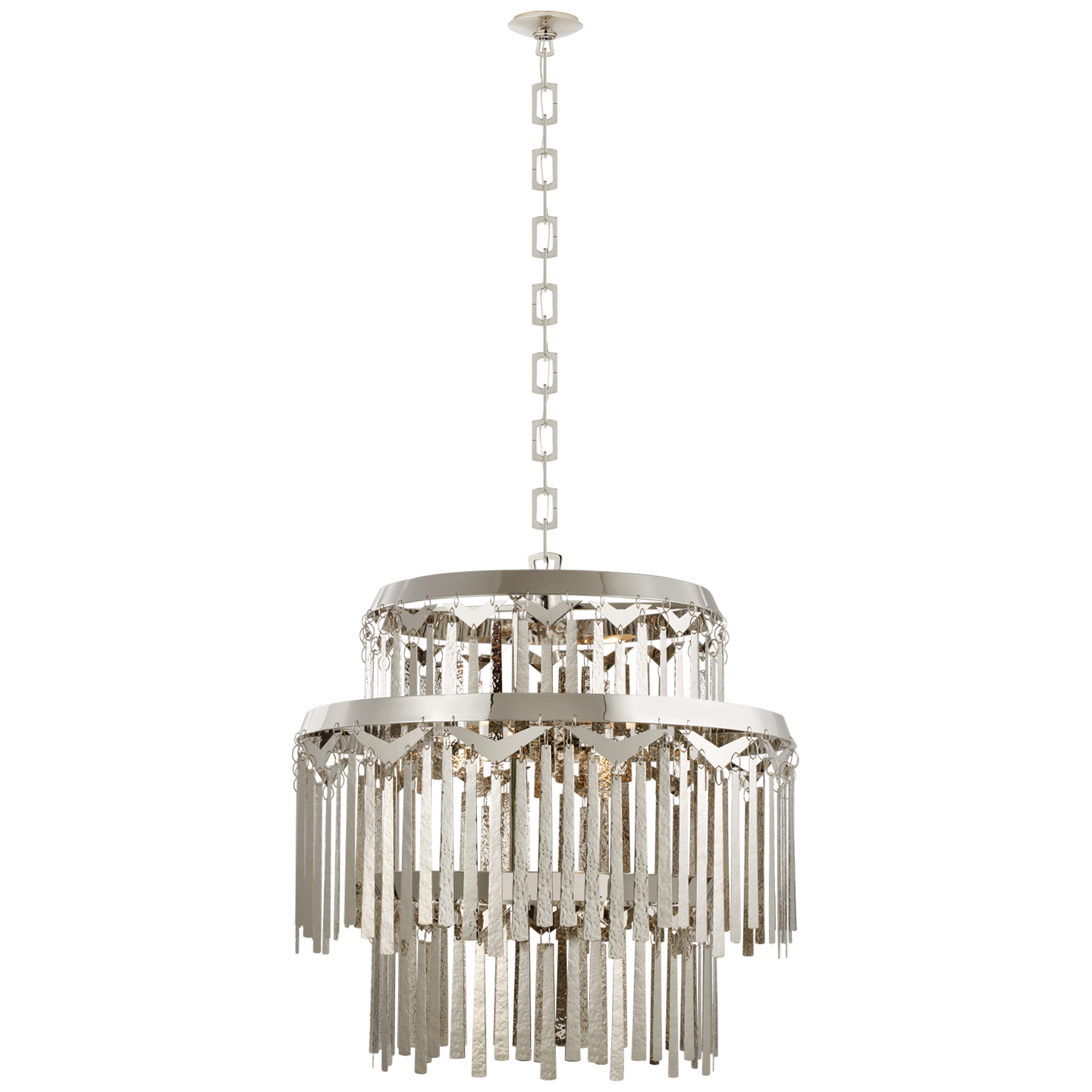 Natalie Large Tiered Chandelier in Polished Nickel