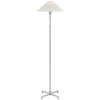 Grenol Floor Lamp in Polished Nickel with Linen Shade