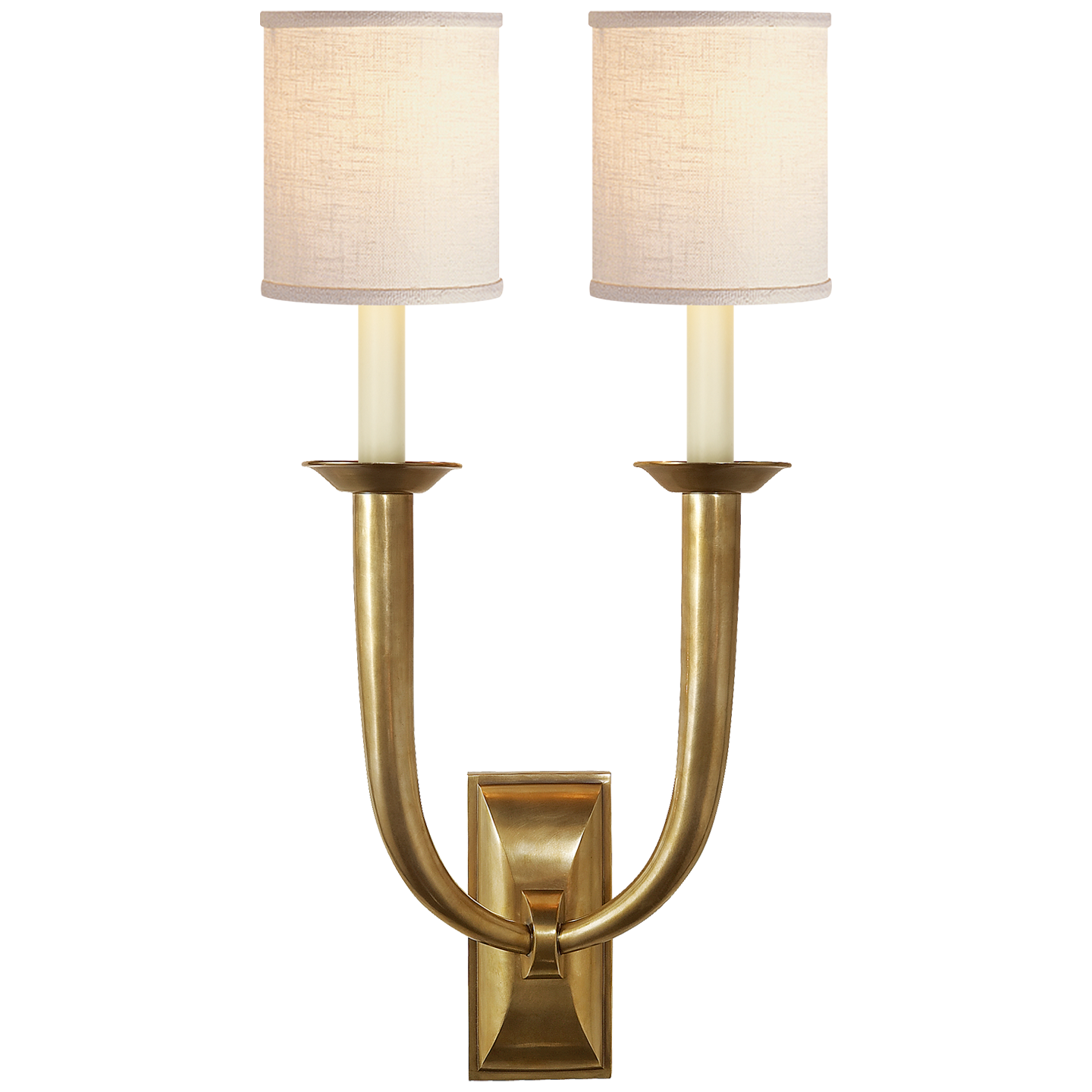 French Deco Horn Double Sconce S2021 Visual Comfort