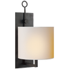 Aspen Iron Wall Lamp in Black Rust with Natural Paper Shade