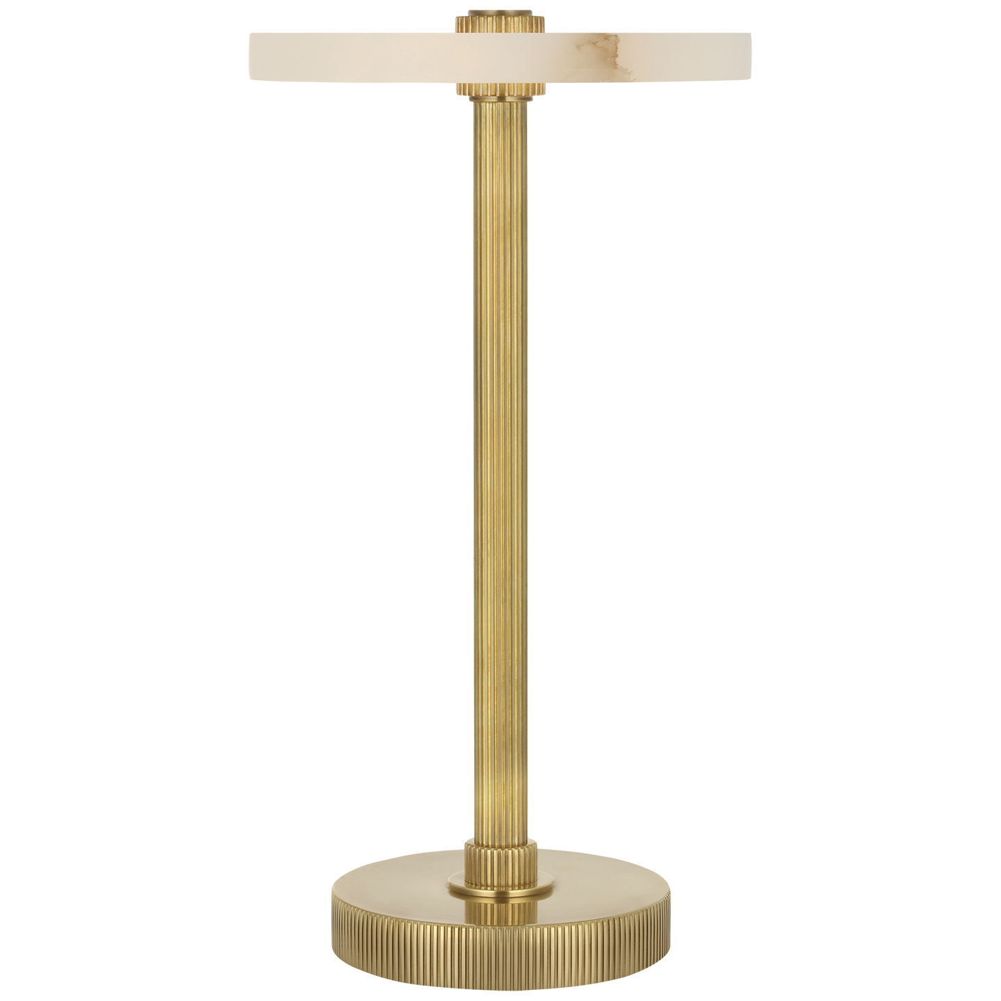 Aran 15" Rechargeable Desk Lamp in Hand-Rubbed Antique Brass and Alabaster