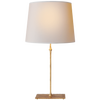 Dauphine Table Lamp in Gilded Iron with Natural Paper Shade