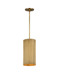 Rivers Small Fluted Pendant in Soft Brass (Open Box)