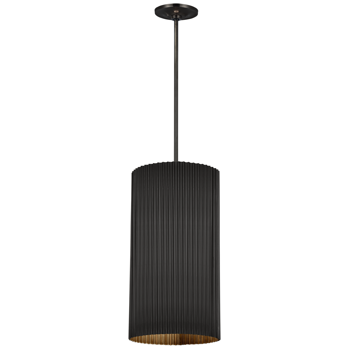 Rivers Medium Fluted Pendant in Bronze