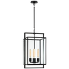 Halle Small Lantern in Aged Iron with Clear Glass
