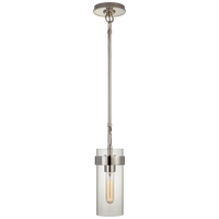Presidio Petite Pendant in Polished Nickel with Clear Glass