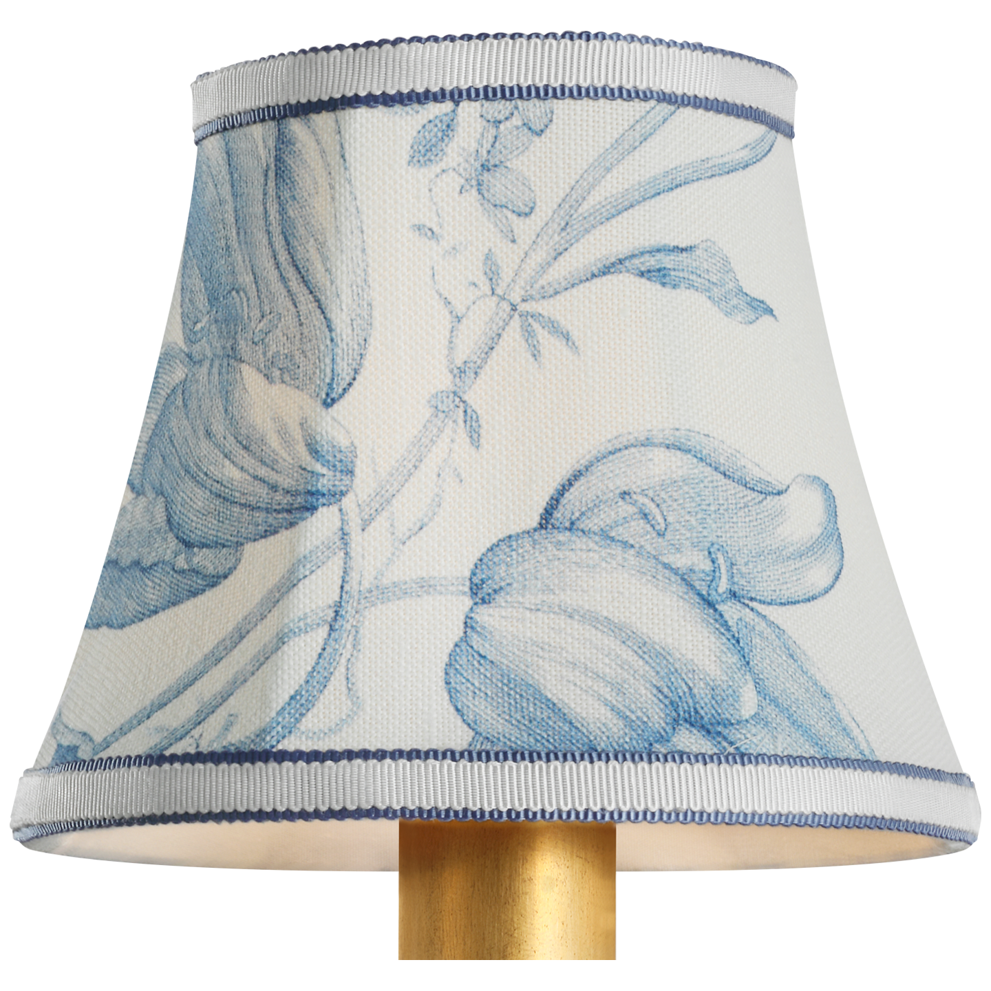 Schumacher 5" Delft Toile De Fleurs Bell Empire Shade