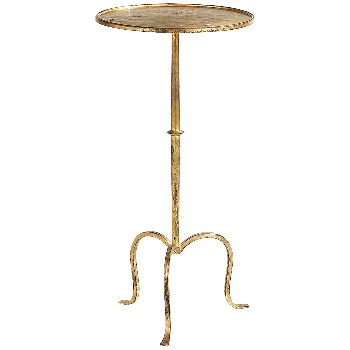 Hand-Forged Martini Table in Gilded Iron