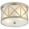 Montpelier Small Flush Mount in Polished Nickel with Frosted Glass