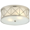 Montpelier Large Flush Mount in Polished Nickel with Frosted Glass