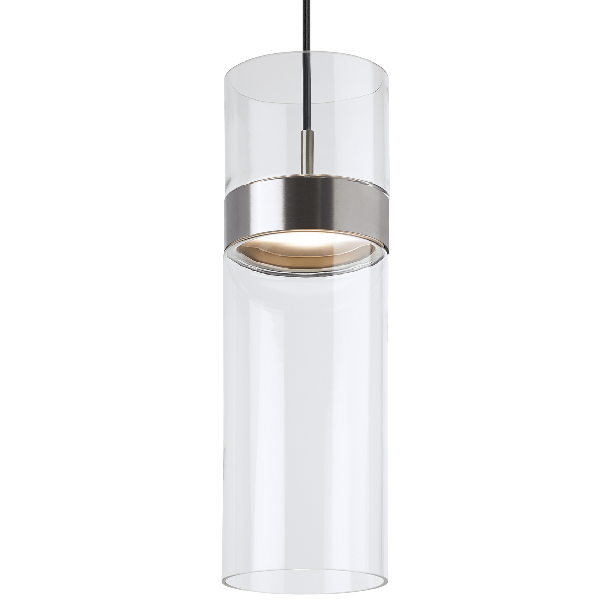Manette Grande Pendant Clear Glass satin nickel/satin nickel 3000K 90 CRI led 3000k 120v 