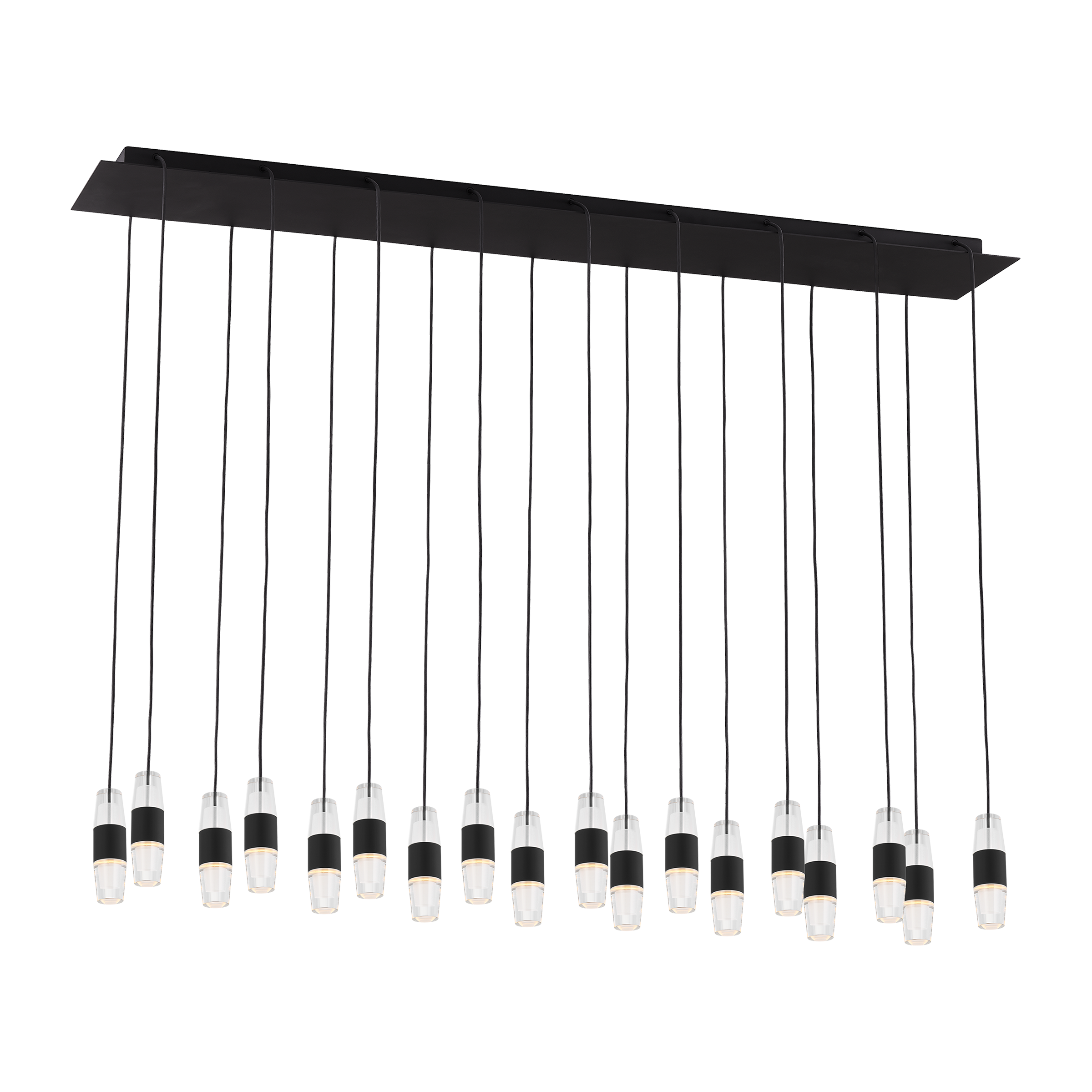 Lassell Short 18-Light Chandelier in Nightshade Black 2700K 277V