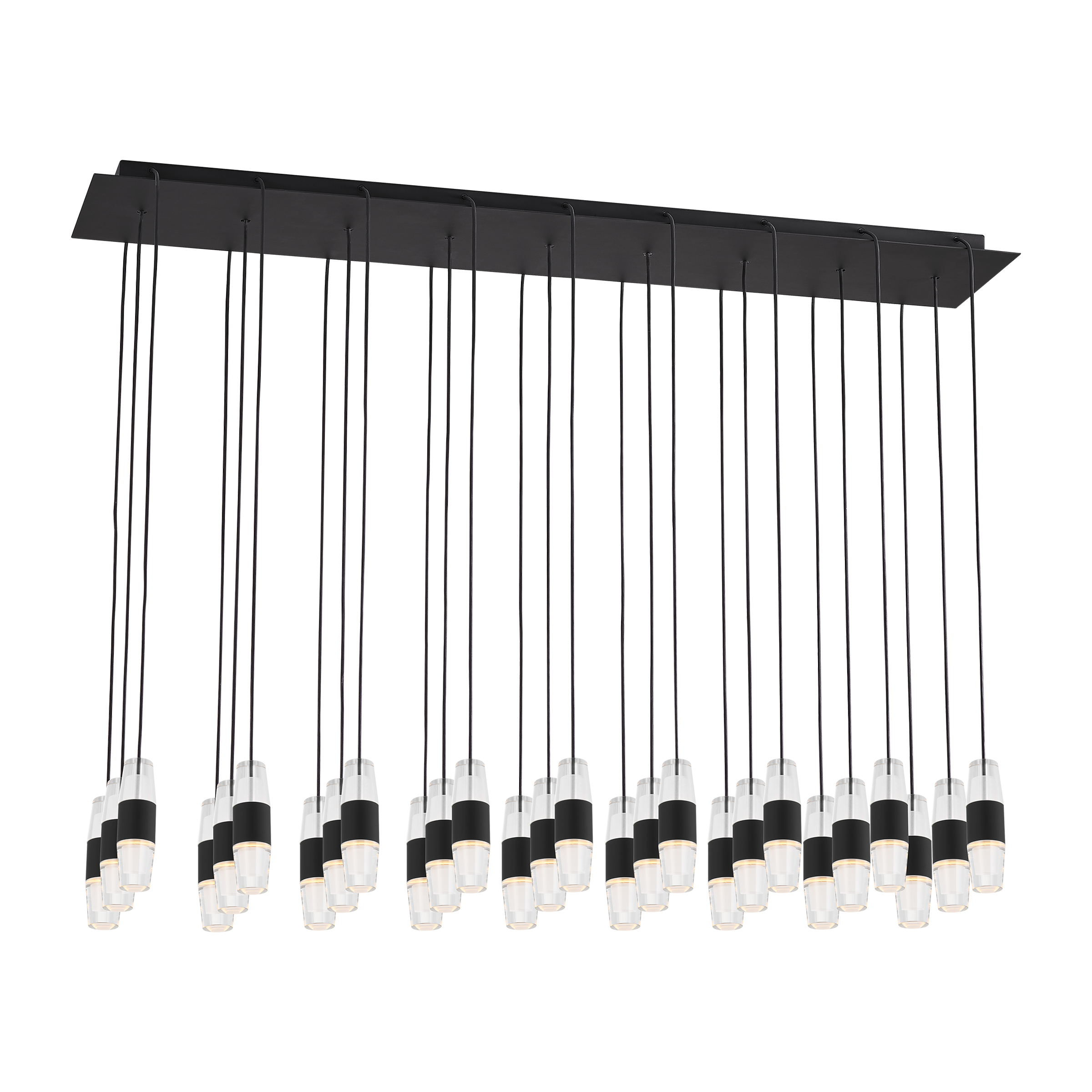 Lassell Short 27-Light Chandelier in Nightshade Black 2700K 277V