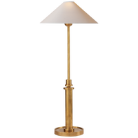 Hargett Buffet Lamp in Hand-Rubbed Antique Brass with Natural Paper Shade