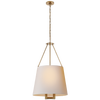 Dalston Hanging Shade in Hand-Rubbed Antique Brass with Natural Paper Shade