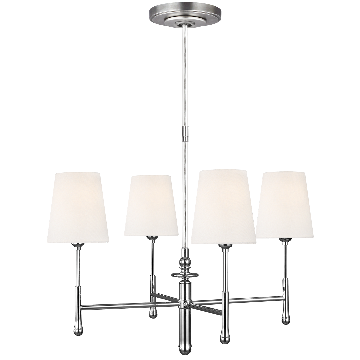 Capri Small Chandelier Polished Nickel